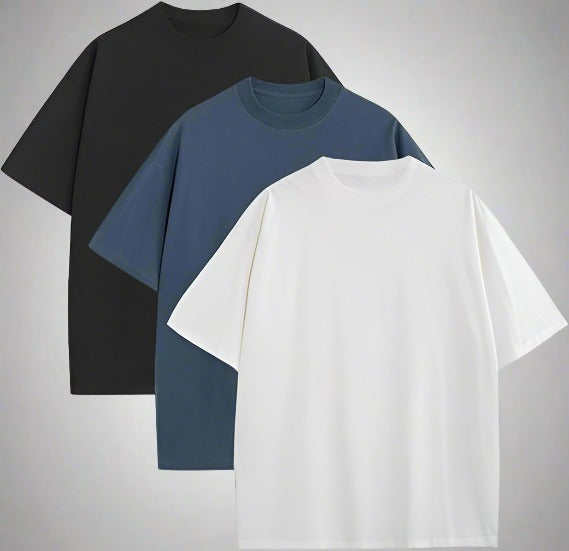 Men's Oversized T-Shirts Heavyweight Cotton Tee Crew Neck